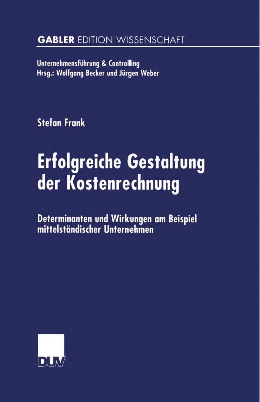 Cover-Bild Erfolgreiche Gestaltung der Kostenrechnung