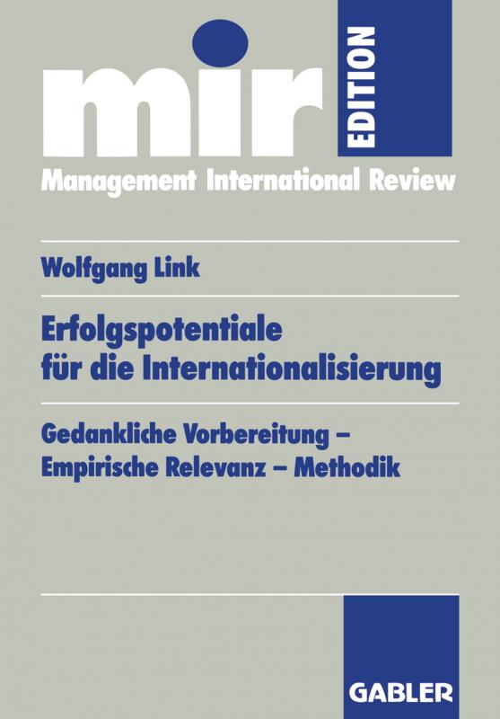 Cover-Bild Erfolgspotentiale für die Internationalisierung