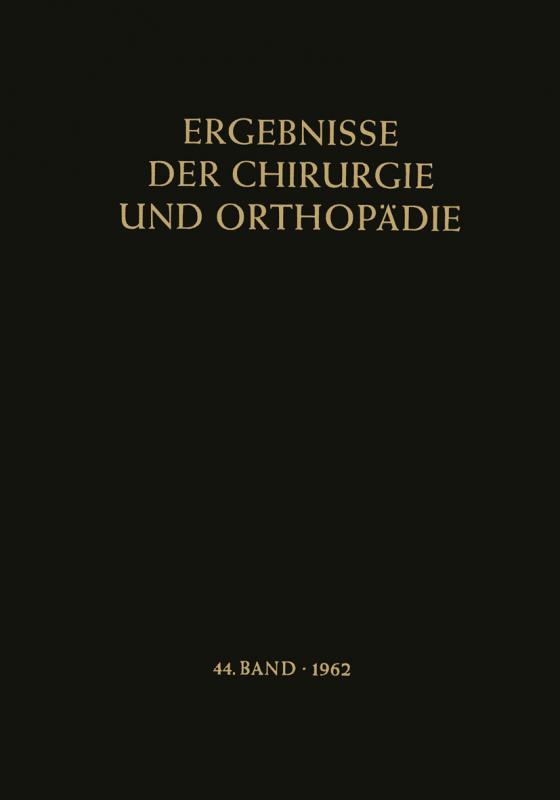 Cover-Bild Ergebnisse der Chirurgie und Orthopädie