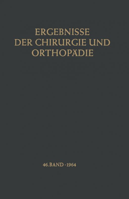 Cover-Bild Ergebnisse der Chirurgie und Orthopädie