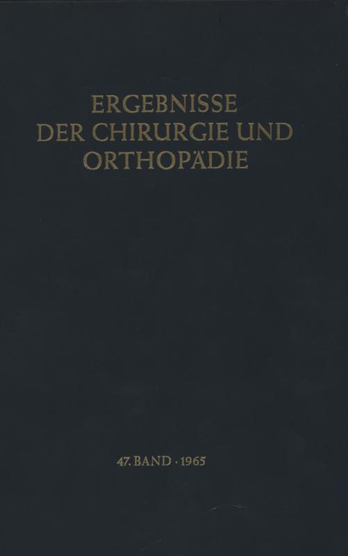 Cover-Bild Ergebnisse der Chirurgie und Orthopädie