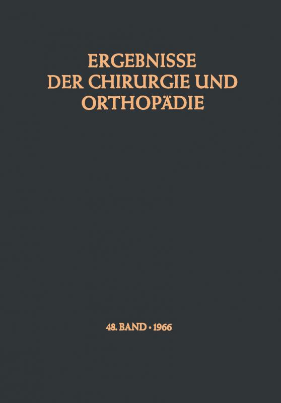 Cover-Bild Ergebnisse der Chirurgie und Orthopädie