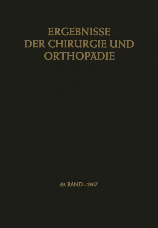 Cover-Bild Ergebnisse der Chirurgie und Orthopädie