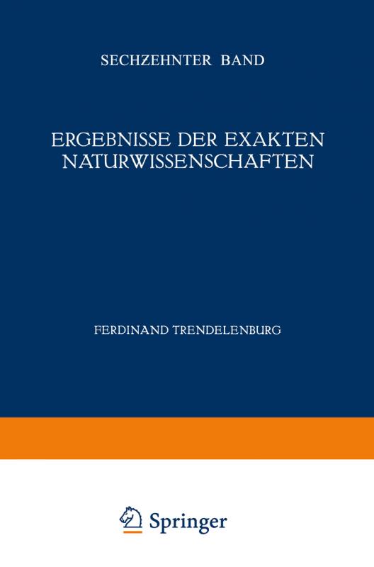 Cover-Bild Ergebnisse der Exakten Naturwissenschaften