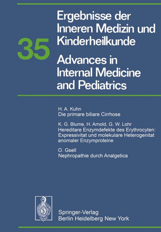 Cover-Bild Ergebnisse der Inneren Medizin und Kinderheilkunde / Advances in Internal Medicine and Pediatrics