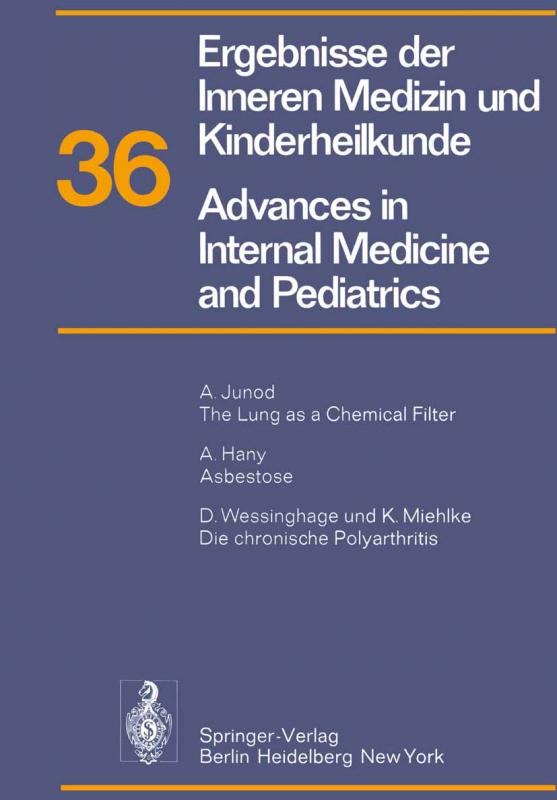 Cover-Bild Ergebnisse der Inneren Medizin und Kinderheilkunde / Advances in Internal Medicine and Pediatrics