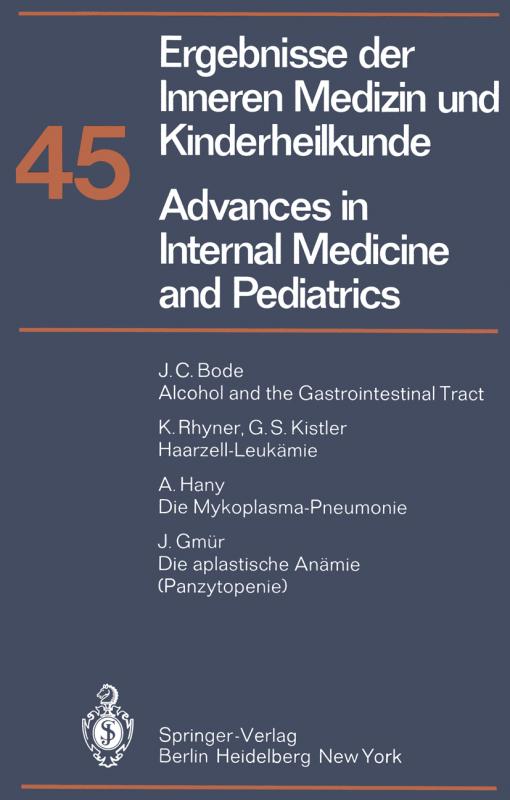 Cover-Bild Ergebnisse der Inneren Medizin und Kinderheilkunde / Advances in Internal Medicine and Pediatrics