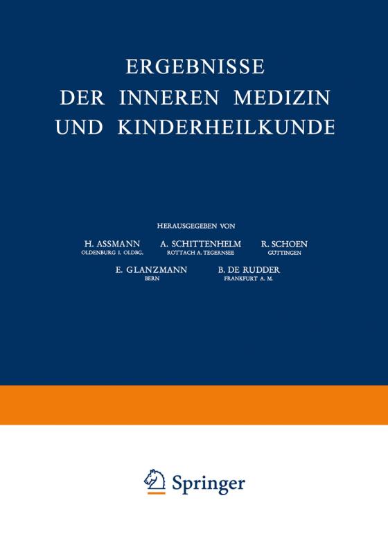 Cover-Bild Ergebnisse der Inneren Medizin und Kinderheilkunde