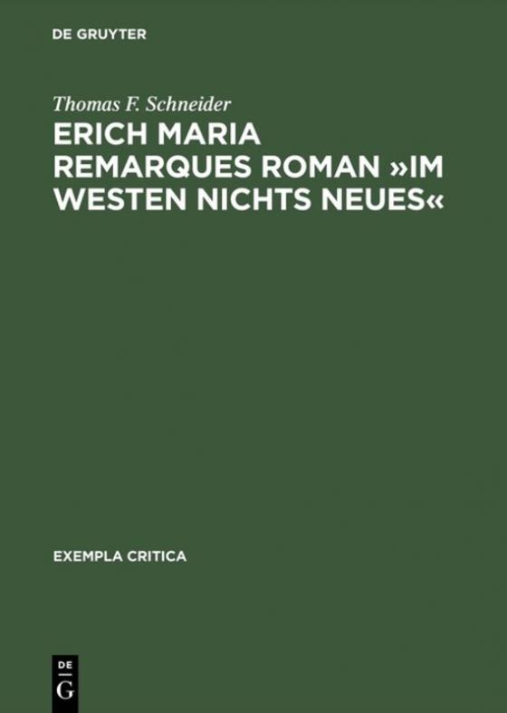 Cover-Bild Erich Maria Remarques Roman »Im Westen nichts Neues«
