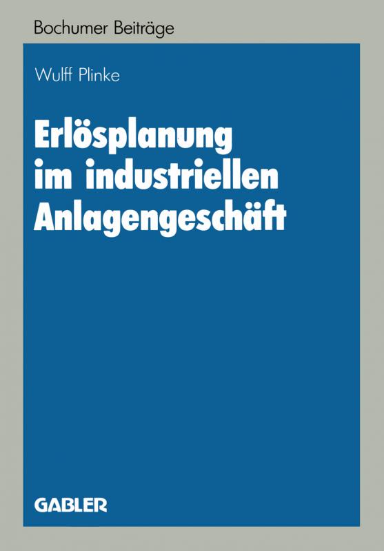 Cover-Bild Erlösplanung im industriellen Anlagengeschäft