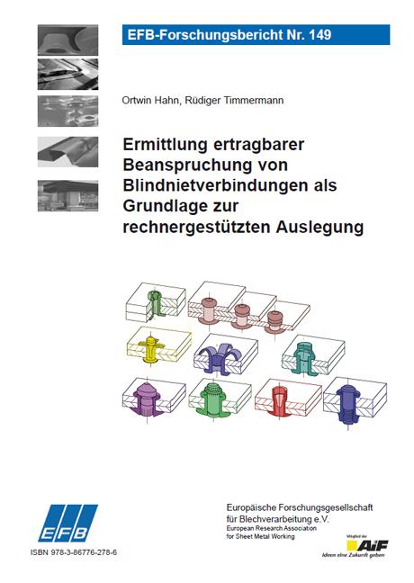 Cover-Bild Ermittlung ertragbarer Beanspruchung von Blindnietverbindungen als Grundlage zur rechnergestützten Auslegung