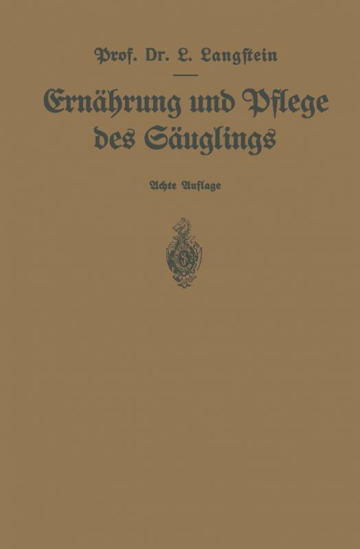 Cover-Bild Ernährung und Pflege des Säuglings