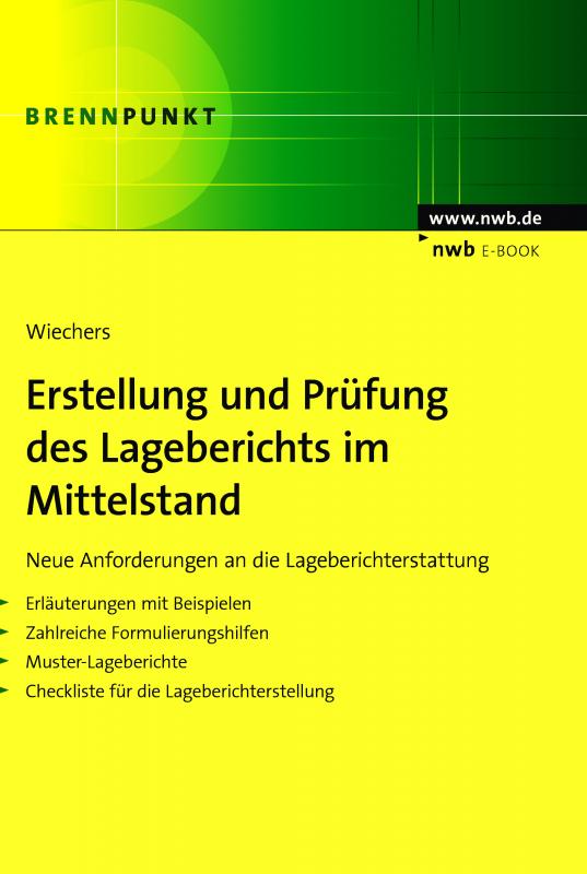 Cover-Bild Erstellung und Prüfung des Lageberichts im Mittelstand