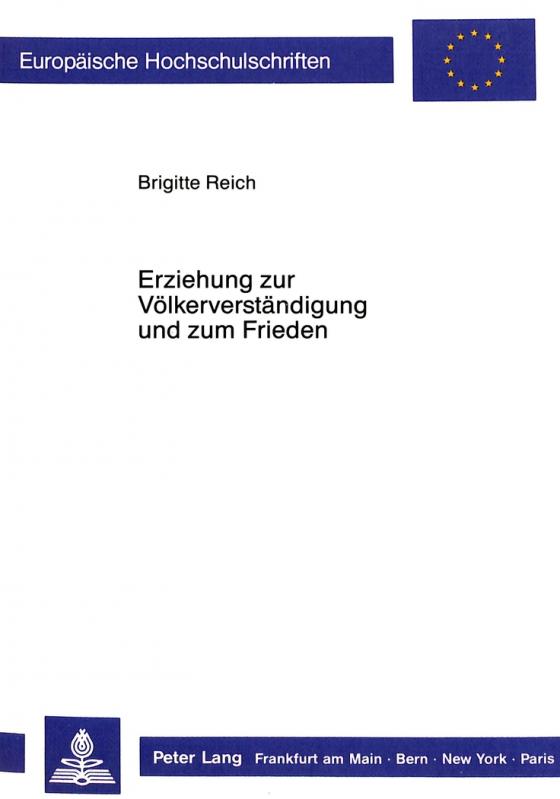 Cover-Bild Erziehung zur Völkerverständigung und zum Frieden