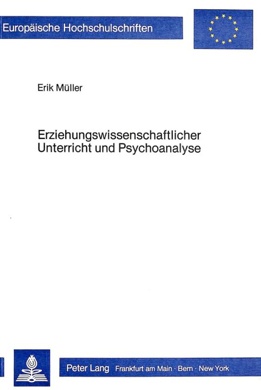 Cover-Bild Erziehungswissenschaftlicher Unterricht und Psychoanalyse