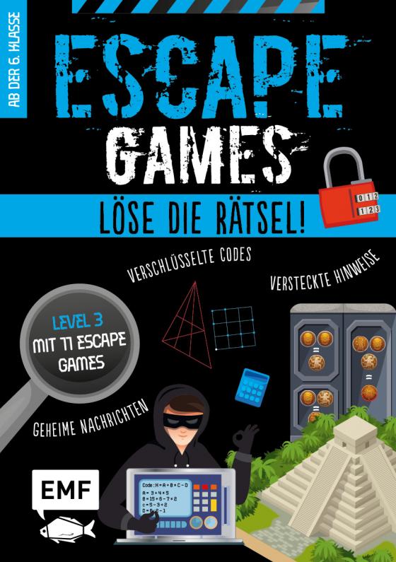 Cover-Bild Escape Games Level 3 (blau) – Löse die Rätsel! – 11 Escape Games ab der 6. Klasse