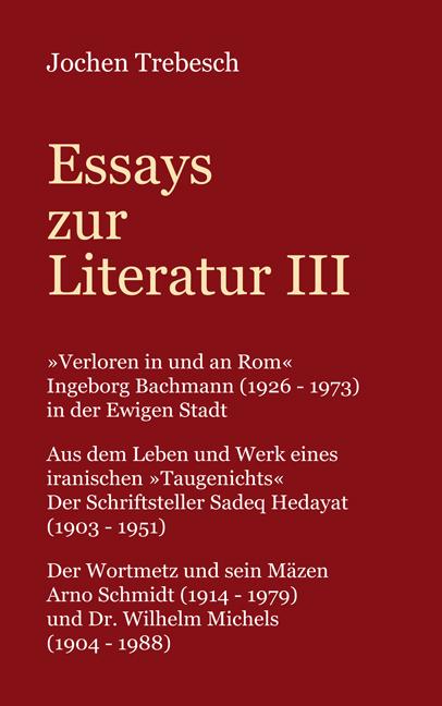 Cover-Bild Essays zur Literatur III