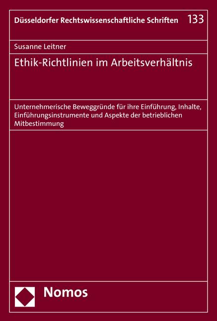 Cover-Bild Ethik-Richtlinien im Arbeitsverhältnis