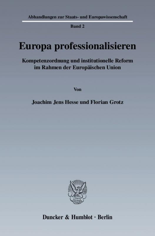 Cover-Bild Europa professionalisieren.