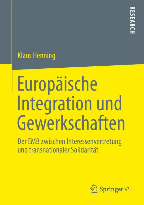 Cover-Bild Europäische Integration und Gewerkschaften