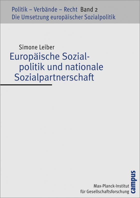 Cover-Bild Europäische Sozialpolitik und nationale Sozialpartnerschaft
