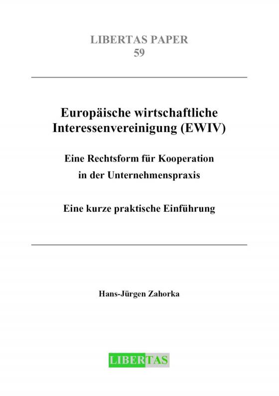 Cover-Bild Europäische wirtschaftliche Interessenvereinigung (EWIV)