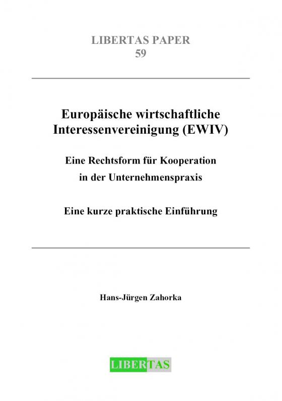 Cover-Bild Europäische wirtschaftliche Interessenvereinigung (EWIV)