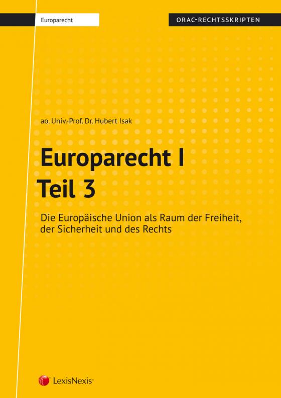 Cover-Bild Europarecht I – Teil 3 (Skriptum)