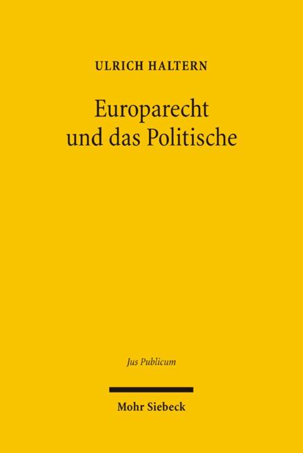 Cover-Bild Europarecht und das Politische