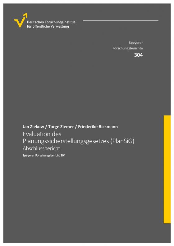 Cover-Bild Evaluation des Planungssicherstellungsgesetzes (PlanSiG)