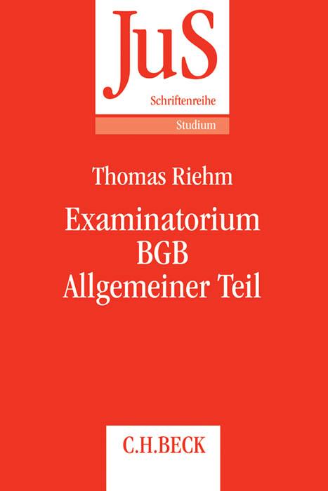 Cover-Bild Examinatorium BGB Allgemeiner Teil