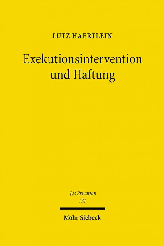 Cover-Bild Exekutionsintervention und Haftung