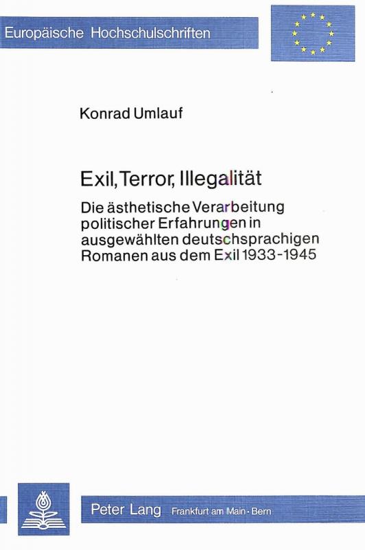 Cover-Bild Exil, Terror, Illegalität