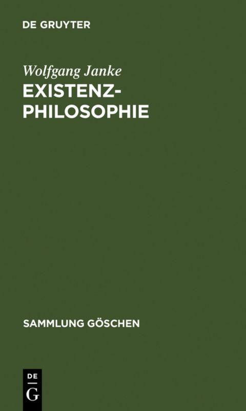 Cover-Bild Existenzphilosophie