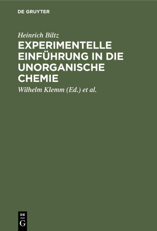 Cover-Bild Experimentelle Einführung in die unorganische Chemie