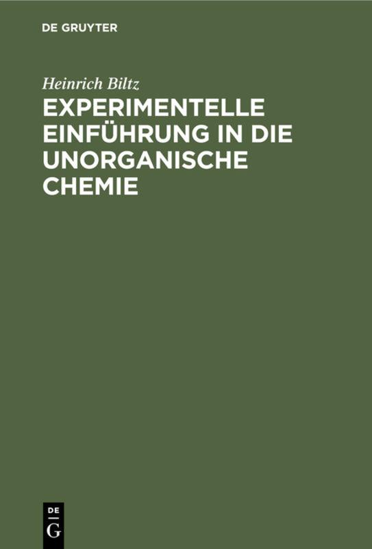 Cover-Bild Experimentelle Einführung in die unorganische Chemie