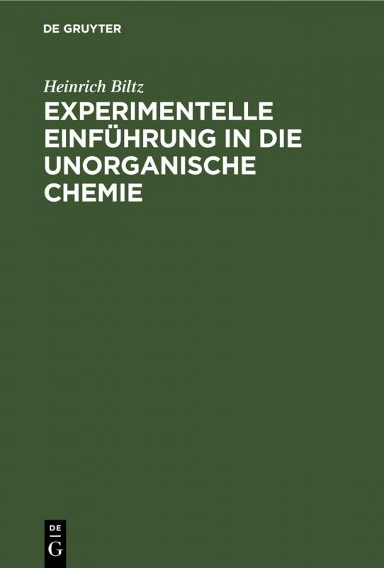 Cover-Bild Experimentelle Einführung in die unorganische Chemie