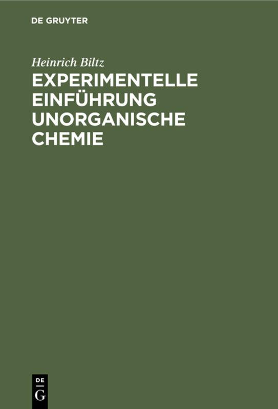 Cover-Bild Experimentelle Einführung unorganische Chemie