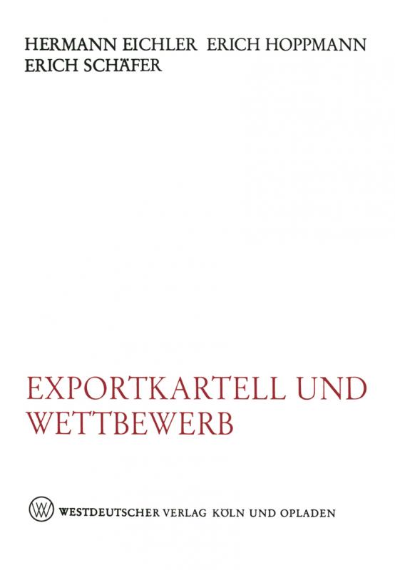 Cover-Bild Exportkartell und Wettbewerb