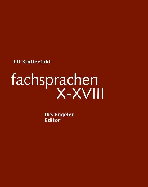 Cover-Bild fachsprachen X-XVIII