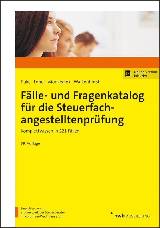 Cover-Bild Fälle- und Fragenkatalog für die Steuerfachangestelltenprüfung