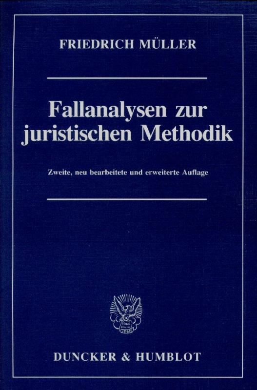 Cover-Bild Fallanalysen zur juristischen Methodik.