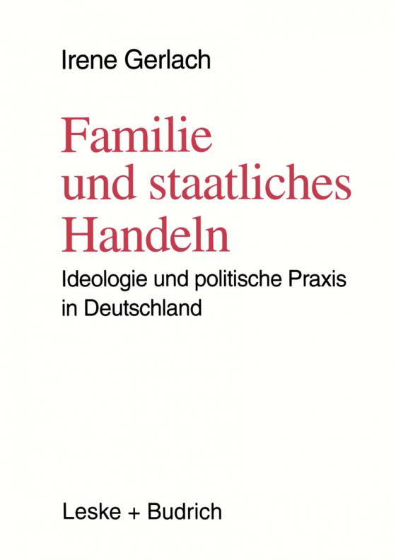 Cover-Bild Familie und staatliches Handeln