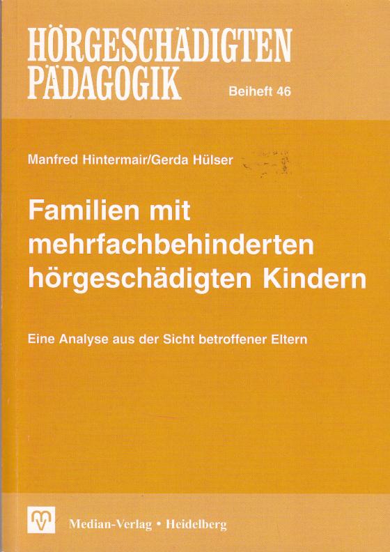 Cover-Bild Familien mit mehrfachbehinderten hörgeschädigten Kindern