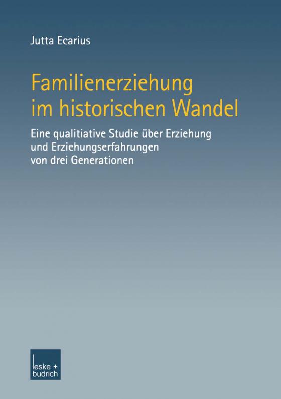 Cover-Bild Familienerziehung im historischen Wandel