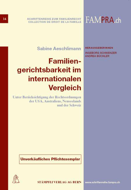 Cover-Bild Familiengerichtsbarkeit im internationalen Vergleich