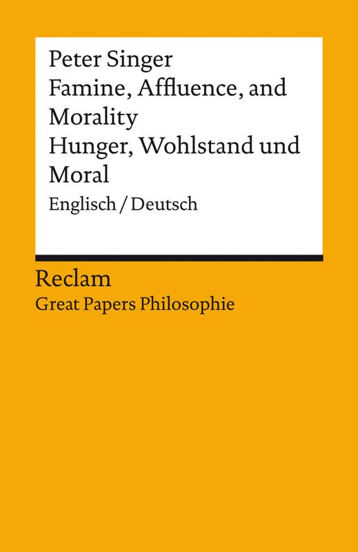 Cover-Bild Famine, Affluence, and Morality / Hunger, Wohlstand und Moral