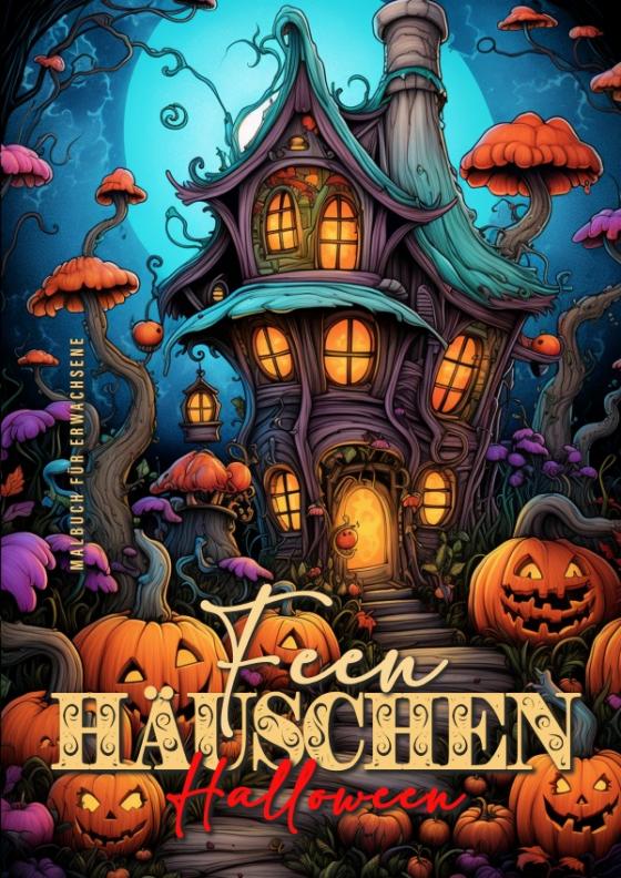 Cover-Bild Feen Häuschen Halloween Malbuch für Erwachsene