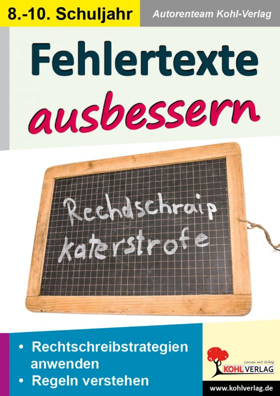 Cover-Bild Fehlertexte ausbessern / Klasse 8-10