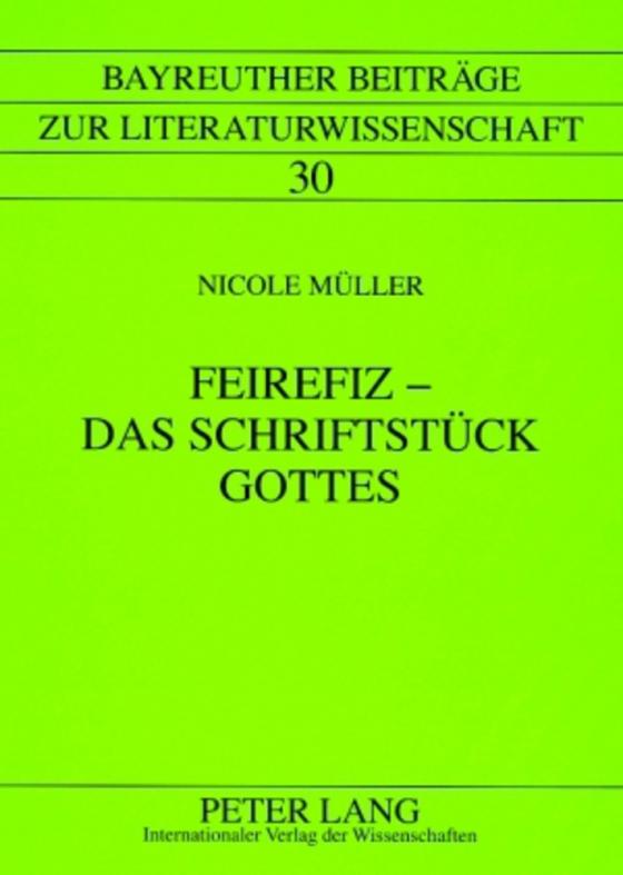 Cover-Bild Feirefiz – Das Schriftstück Gottes